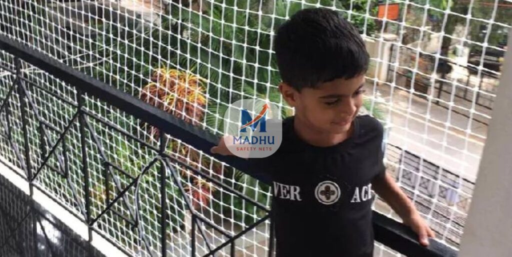 Children safety nets installation in Andhra Pradesh to protect kids from balcony and window falls